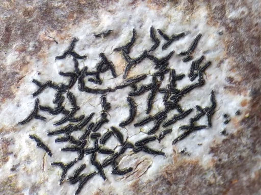 Lichen glyphe noir
