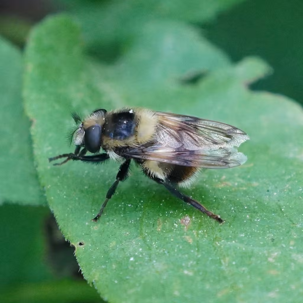 Syrphe à face veloutée, Femelle
