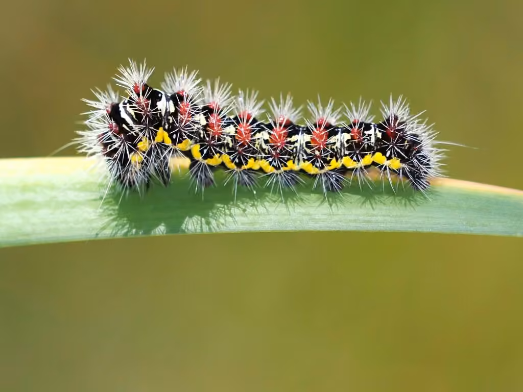 Acronycte souillée, Chenille